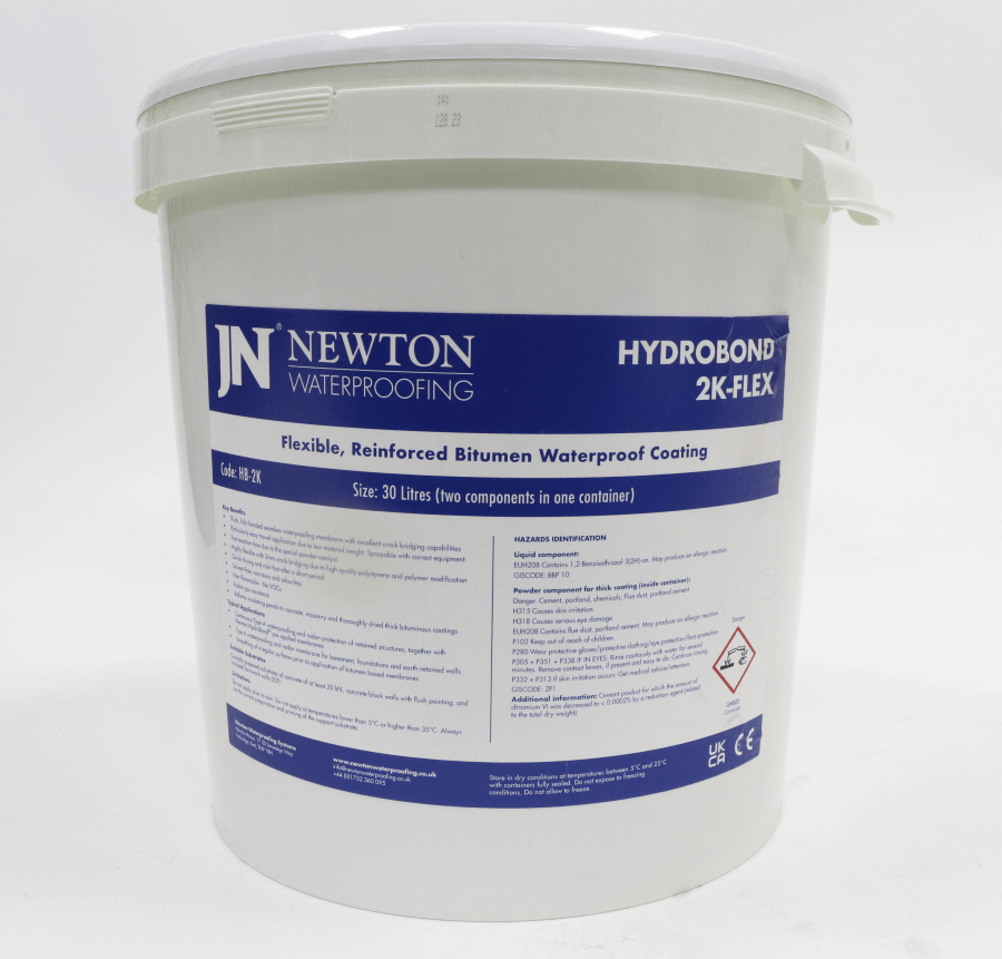 Newton HydroBond 2K-Flex Bitumen Waterproof Coating - 30 Litre Newton HydroBond 2K-Flex Bitumen Waterproof Coating - 30 Litre