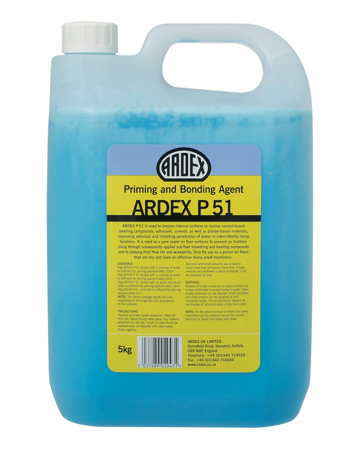 ARDEX P51 Concentrated Water-Based Primer and Bonding Agent - 5kg ARDEX P51 Concentrated Water-Based Primer and Bonding Agent - 5kg