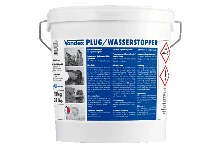 VANDEX PLUG Cementitious Waterproof Plug Compound - 15kg