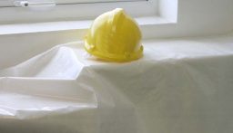 Flame Retardant Temporary Protective Sheeting with Hard Hat
