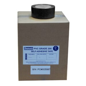 Black Denso PVC SA Tape - 150mm on a box.