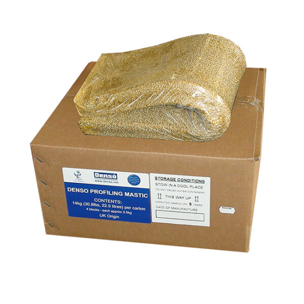 Denso Profiling Mastic 1.75kg on top of a box